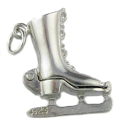 Sterling Silver Ice Skating Boot charm
