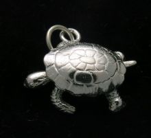 Turtle Charm Pendant Sterling Silver