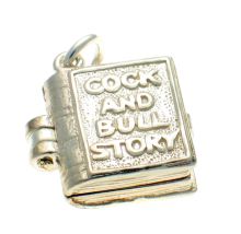 Cock and Bull Story Book Charm