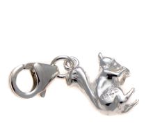 Squirrel Silver Charm